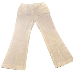 Lands' End‎ Women's Fit 2 Chinos Size 6 Beige Stretch Cotton Mid-Rise Pants